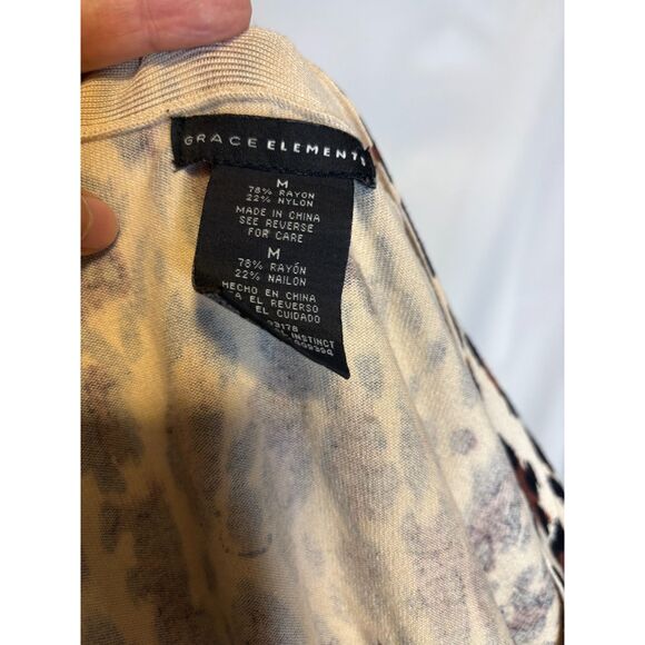 Grace Elements Leopard Print Open Front Cardigan Sweater Womens Fashion - Picture 6 of 7